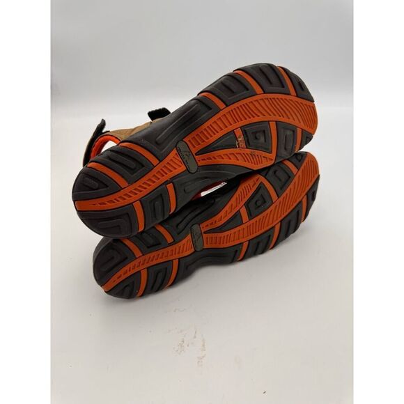 Ozark Sandals Men’s Size 11 Brown & Orange Straps Secure Fit Slip On Outdoor - Picture 4 of 5